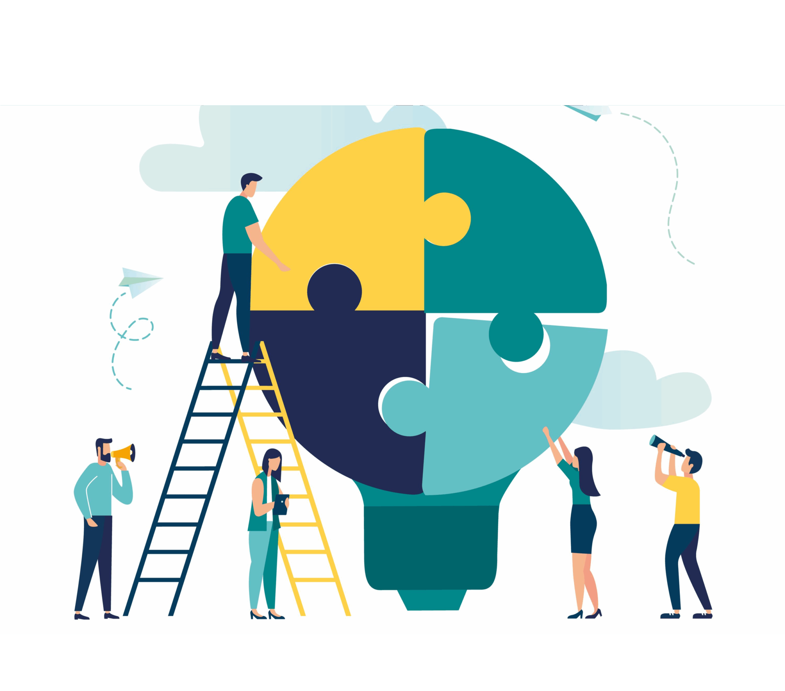 Collaboration graphic jigsaw